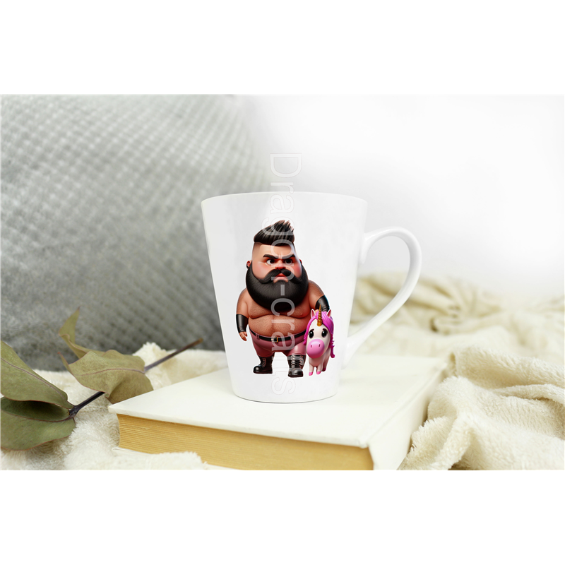 Short Latte Mug - Unicorn rider - 33
