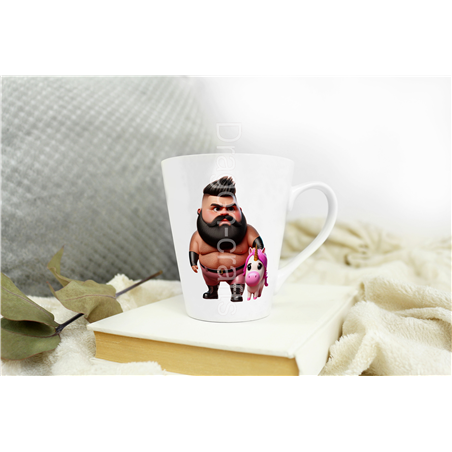 Short Latte Mug - Unicorn rider - 33