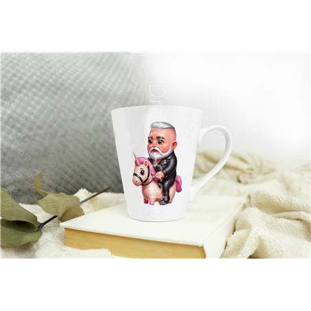 Short Latte Mug - Unicorn rider - 4