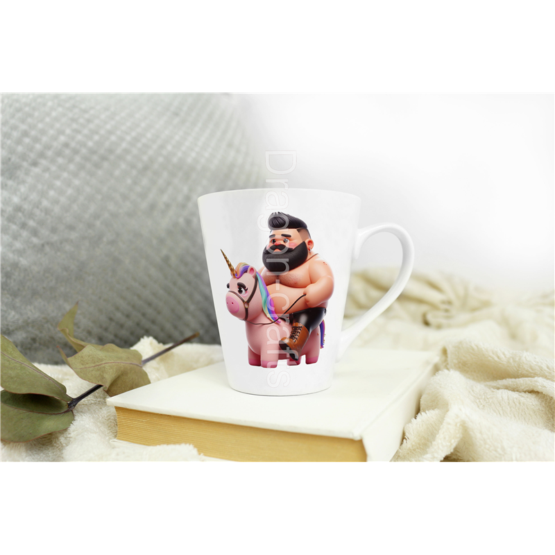 Short Latte Mug - Unicorn rider - 40