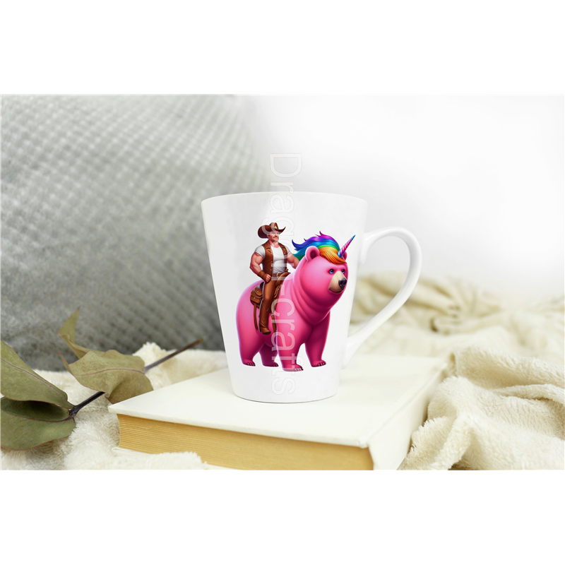 Short Latte Mug - Unicorn rider - 49 Short Latte Mug - Unicorn rider - 49