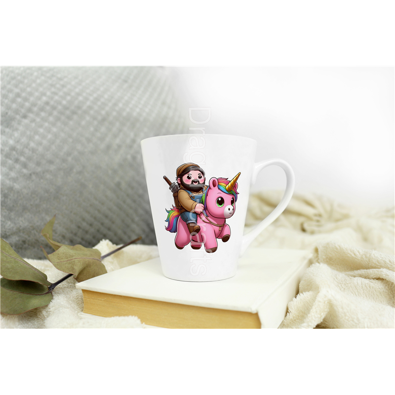 Short Latte Mug - Unicorn rider - 57