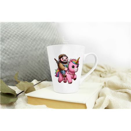 Short Latte Mug - Unicorn rider - 57