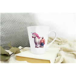 Short Latte Mug - Unicorn rider - 61