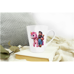 Short Latte Mug - Unicorn rider - 62