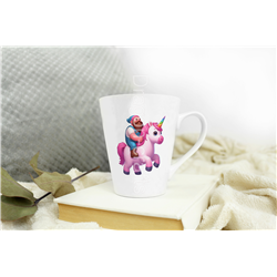 Short Latte Mug - Unicorn rider - 63