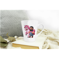 Short Latte Mug - Unicorn rider - 65