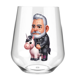 Stemless Wine Glass - Unicorn rider - 11