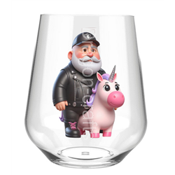 Stemless Wine Glass - Unicorn rider - 13