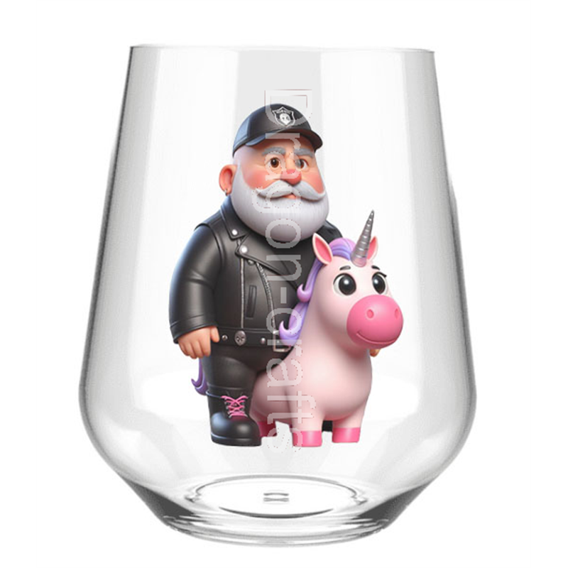 Stemless Wine Glass - Unicorn rider - 13 Stemless Wine Glass - Unicorn rider - 13