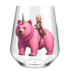 Stemless Wine Glass - Unicorn rider - 14