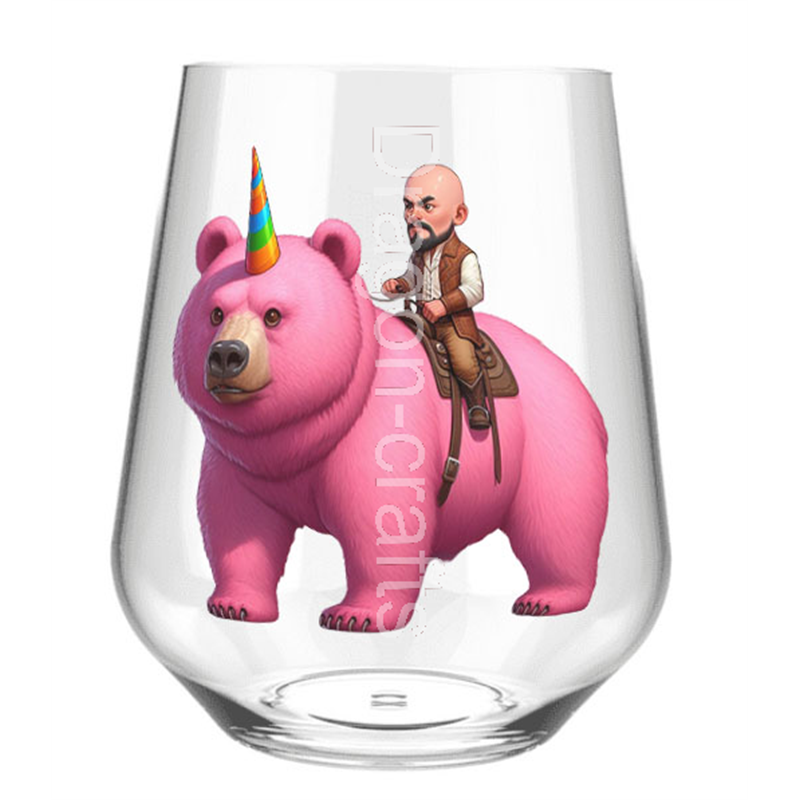 Stemless Wine Glass - Unicorn rider - 14 Stemless Wine Glass - Unicorn rider - 14