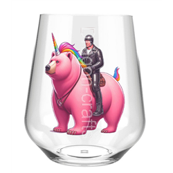 Stemless Wine Glass - Unicorn rider - 24