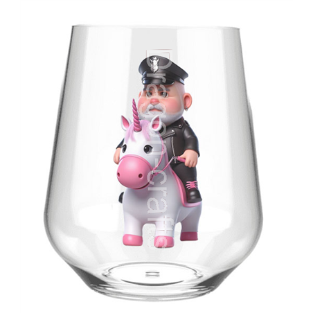 Stemless Wine Glass - Unicorn rider - 27