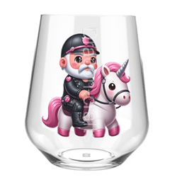 Stemless Wine Glass - Unicorn rider - 28