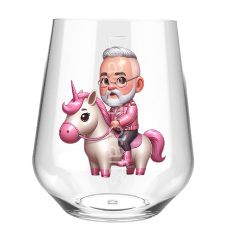 Stemless Wine Glass - Unicorn rider - 29