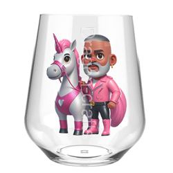 Stemless Wine Glass - Unicorn rider - 31