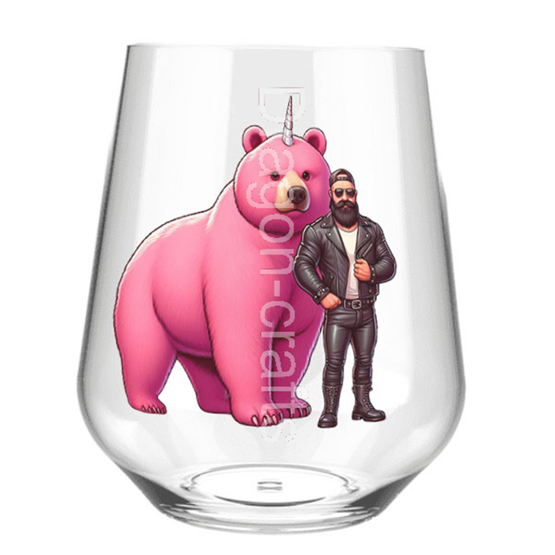 Stemless Wine Glass - Unicorn rider - 32