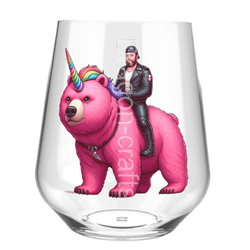 Stemless Wine Glass - Unicorn rider - 38