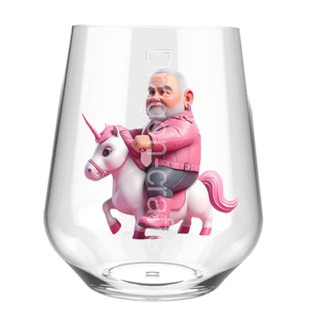 Stemless Wine Glass - Unicorn rider - 43