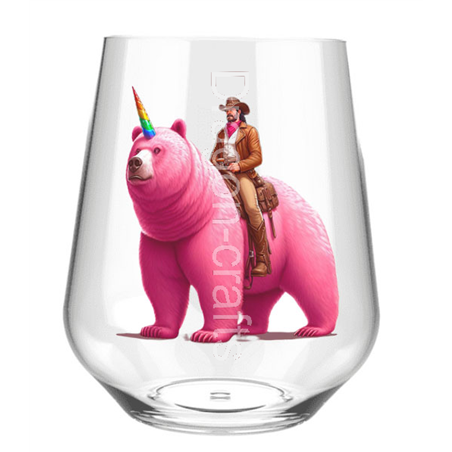 Stemless Wine Glass - Unicorn rider - 51