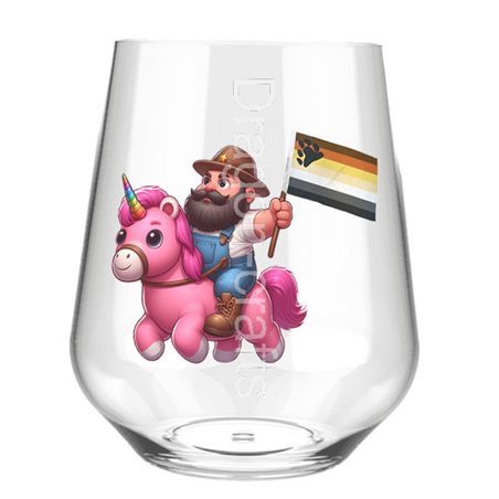 Stemless Wine Glass - Unicorn rider - 53