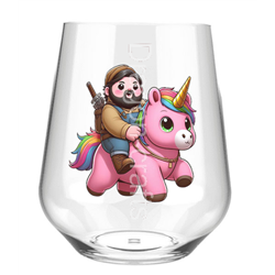 Stemless Wine Glass - Unicorn rider - 57