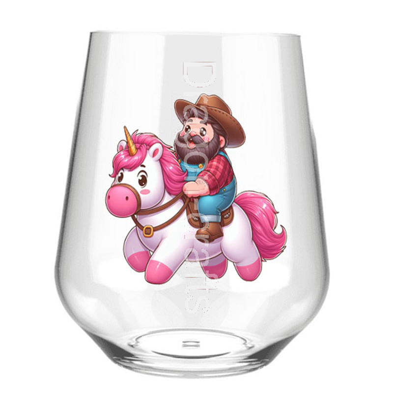Stemless Wine Glass - Unicorn rider - 60
