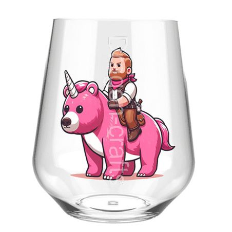 Stemless Wine Glass - Unicorn rider - 7