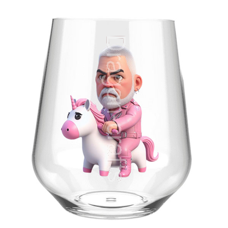 Stemless Wine Glass - Unicorn rider - 8