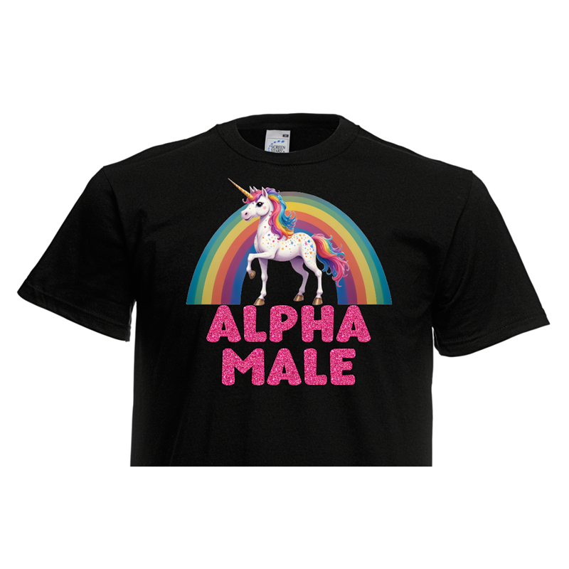 Regular Size T-Shirt  - Unicorn Alpha Male