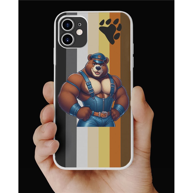 Phone Cover - Bear Flag - Leather 21