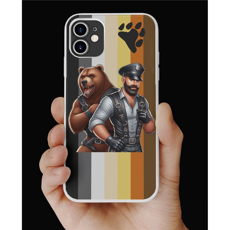 Phone Cover - Bear Flag - Leather 34