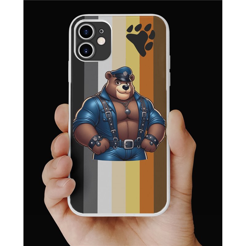 Phone Cover - Bear Flag - Leather 43