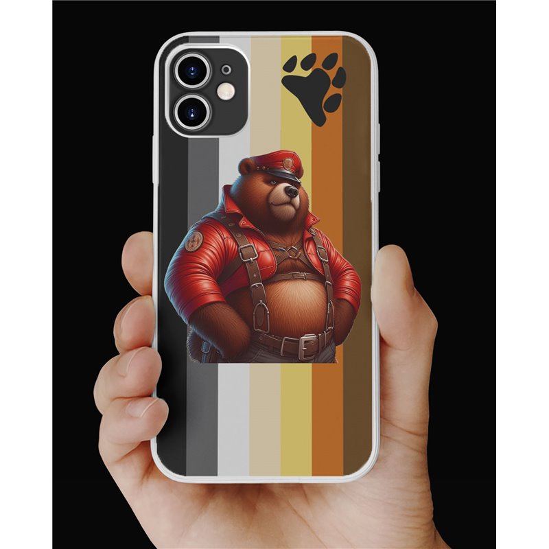 Phone Cover - Bear Flag - Leather 45