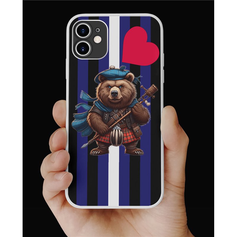 Phone Cover - Leather Flag - Kilted Bear - 11