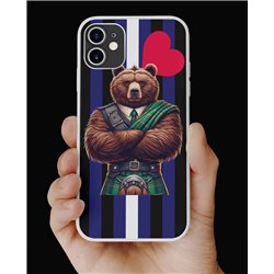 Phone Cover - Leather Flag - Kilted Bear - 18