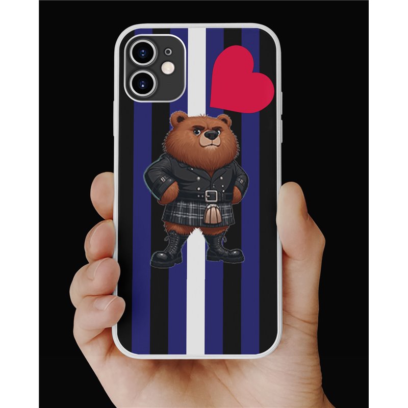 Phone Cover - Leather Flag - Kilted Bear - 26 Phone Cover - Leather Flag - Kilted Bear - 26