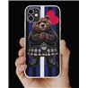Phone Cover - Leather Flag - Kilted Bear - 6