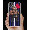 Phone Cover - Leather Flag - Kilted Bear - 7