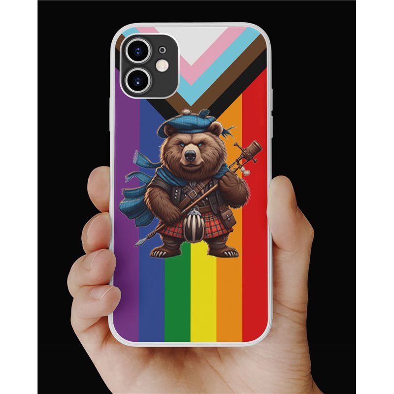 Phone Cover - Pride Flag - Kilted Bear - 11