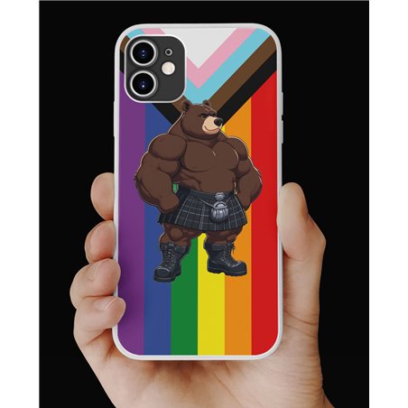 Phone Cover - Pride Flag - Kilted Bear - 15