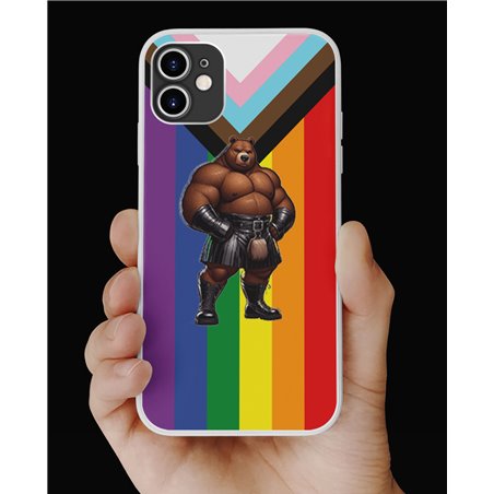 Phone Cover - Pride Flag - Kilted Bear - 2