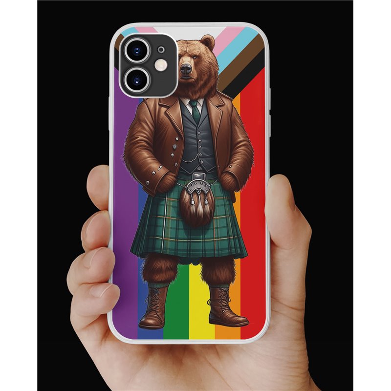 Phone Cover - Pride Flag - Kilted Bear - 4 Phone Cover - Pride Flag - Kilted Bear - 4
