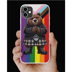 Phone Cover - Pride Flag - Kilted Bear - 6