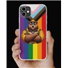 Phone Cover - Pride Flag - Leather 1