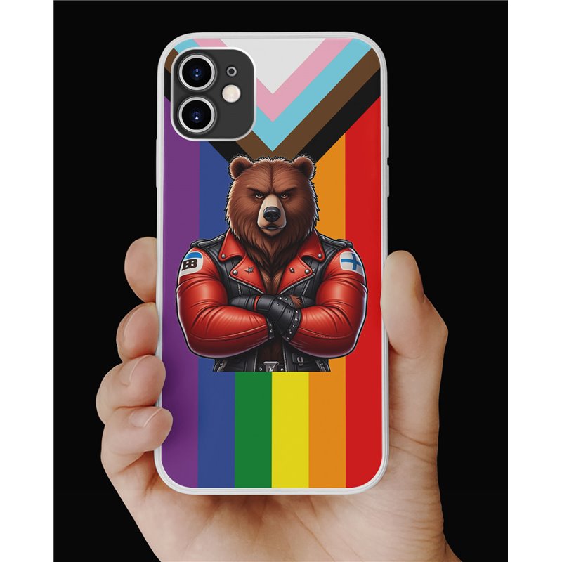 Phone Cover - Pride Flag - Leather 66
