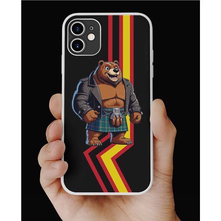 Phone Cover - Rubber Flag - Kilted Bear - 16