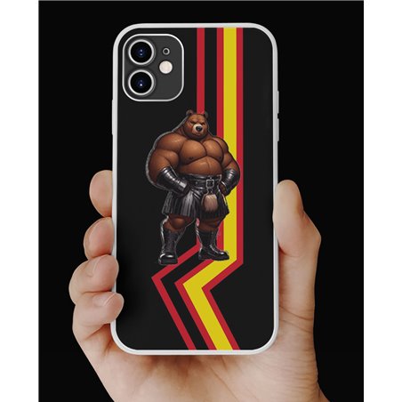 Phone Cover - Rubber Flag - Kilted Bear - 2