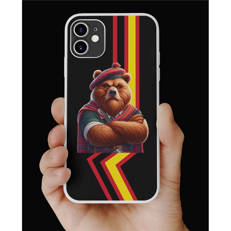 Phone Cover - Rubber Flag - Kilted Bear - 20